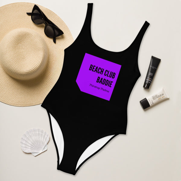 TTT LDN Beach Baddie Swimsuit -  Black/Neon Purple