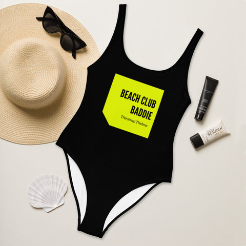 TTT LDN Beach Baddie Swimsuit - Black/Chartreuse