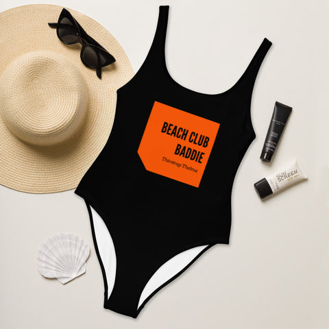 TTT LDN Beach Baddie Swimsuit - Black/Orange