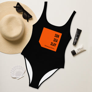 TTT LDN Sun, Sea, Slay Swimsuit - Blk/FireOr