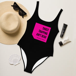 TTT LDN Thirst Ain’t Dead Swimsuit - Blk/HtPnk