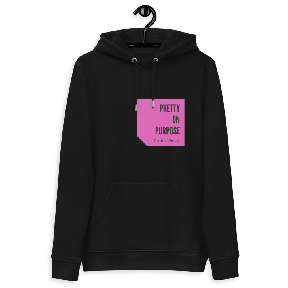 TTT LDN Pretty Organic Cotton Hoodie - Black/Pink